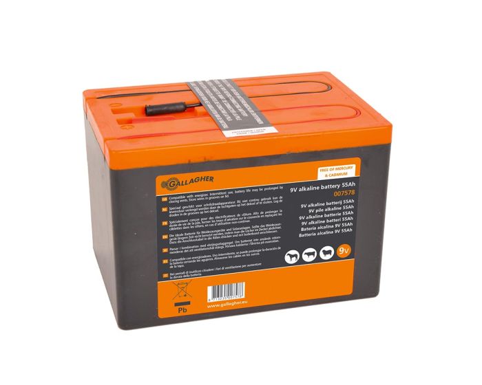 Gallagher Batteria Alcalina 9V/55Ah 9V/55Ah - 160x110x115mm main product photo