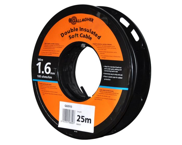 Gallagher Cavo a doppio isolamento 1,6mm 25m 100 Ohm/km main product photo