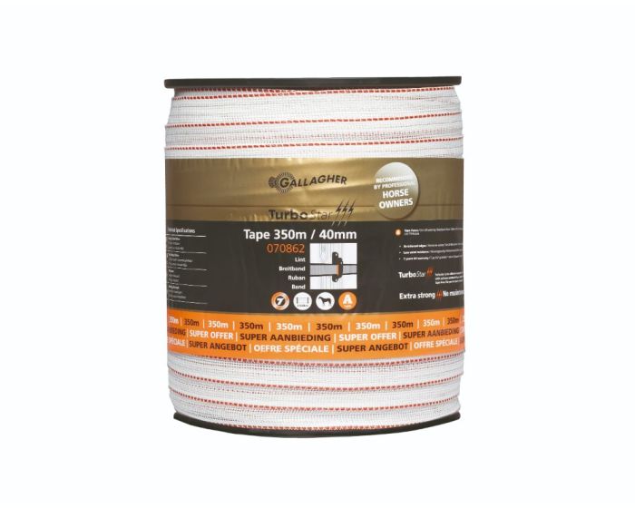 Gallagher Nastro TurboStar 40mm bianco 350m main product photo