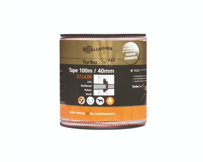 Gallagher Nastro TurboStar 40mm bianco 100m main product photo