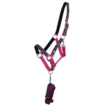 QHP Halterset con la collezione di affluenza Pink Leopard Shet