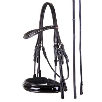 Premiere Bar and Snaffle Bridle Paris Full Nero