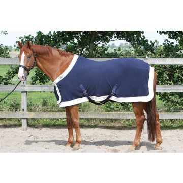 Harry's Horse Coperta in pile modello state con patta sul petto 175 Navy Blue