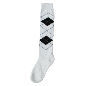 Calzini al ginocchio RE b. Bianco / nero 43-46 Wit / Zwart 43-46