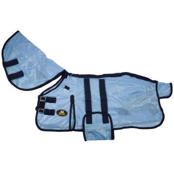 MHS Coperta antimosche "Neon" con collo staccabile  215 Azzurro