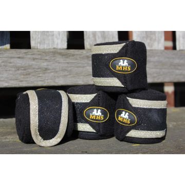 MHS Set bende "Glitter" Shet Nero / Oro