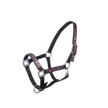 MHS Cavezza "I Love My Mini" Mini Jaarling Nero / Rosa