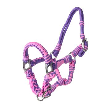 MHS Cavezza "Intrecciata" Mini Jaarling Viola / Rosa