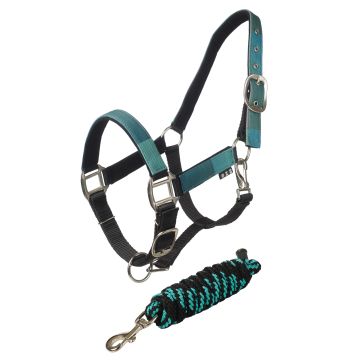MHS Set cavezza affluenza Pony Quadrati Verdi
