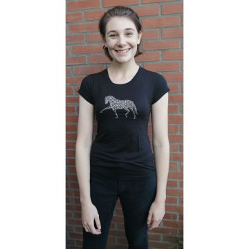 Cavalliera T-shirt cavallo da dressage Strassdeco