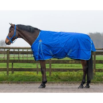 QHP Pile di lusso affluenza coperta antipioggia 110 Blu