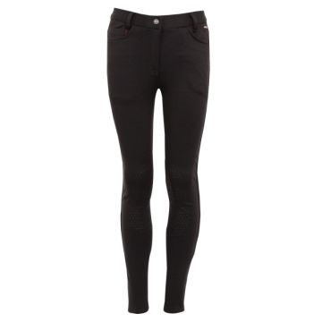 Premiere Pantaloni equitazione Azalea bambini toppe in silicone al ginocchio 104 Nero